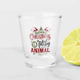 Vaso De Chupito arte de palabras de Navidades divertidos
