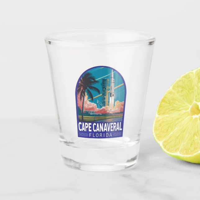Vaso De Chupito Arte de viajes de Ilustracion de Florida en Cabo C (Anverso)