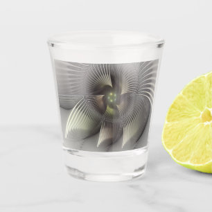Vaso De Chupito Arte fractal de forma 3D abstracto moderno