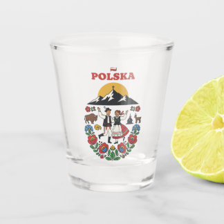 Vaso De Chupito Arte Popular de Montaña de la Tatra Polaca