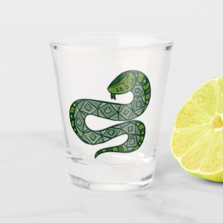 Vaso De Chupito Arte tribal metalizado serpiente fresca
