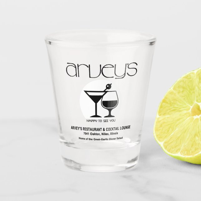 Vaso De Chupito Arvey's Restaurant & Cocktail Lounge, Niles, IL (Anverso)