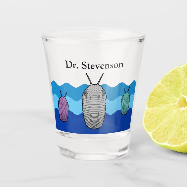 Vaso De Chupito Ascenso de los Trilobitas- Animal Prehistórico (Anverso)