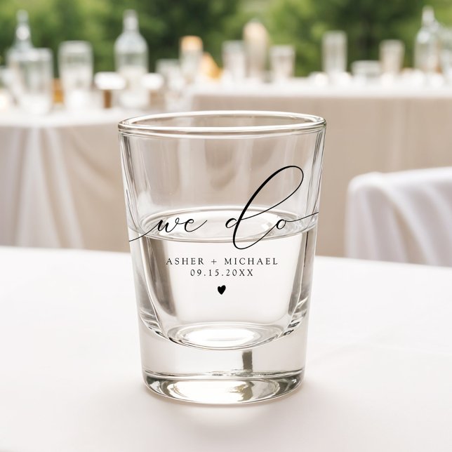 Vaso De Chupito ASHER caligrafía elegante moderna hacemos Boda (Subido por el creador)