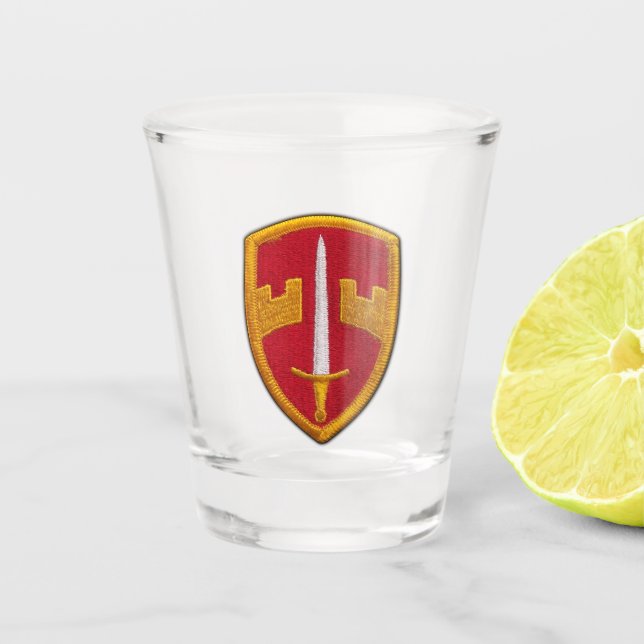 Vaso De Chupito Asistencia militar de MACV MAAG Long Binh Vietnam. (Anverso)