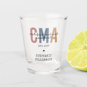 Vaso De Chupito Asistente Médico Certificado por personalizado CMA