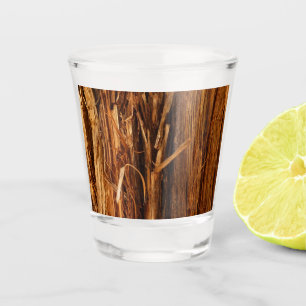 Vaso De Chupito Aspecto de la corteza de madera con textura de ced