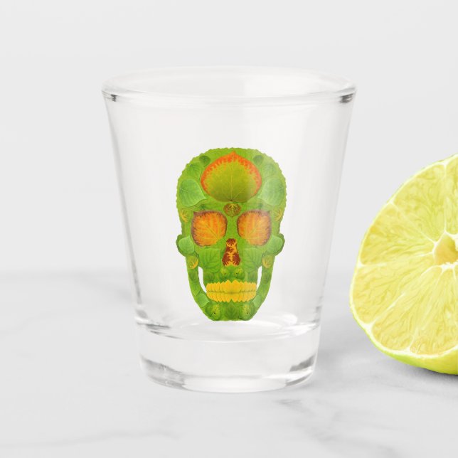 Vaso De Chupito Aspen Leaf Skull 10 (Anverso)