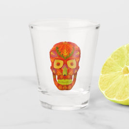 Vaso De Chupito Aspen Leaf Skull 16