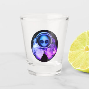 Vaso De Chupito Astronauta retro alienígena