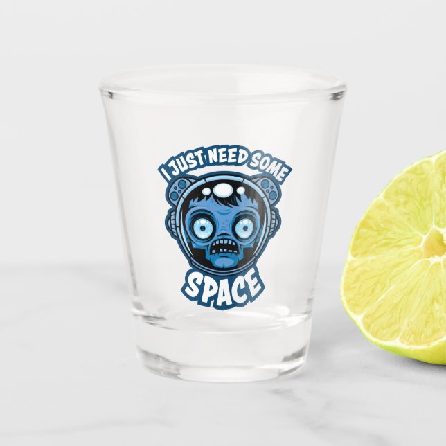 Vaso De Chupito Astronauta zombiano necesita algo de espacio (Anverso)