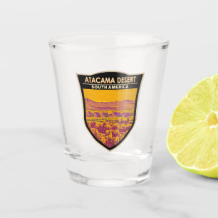 Vaso De Chupito Atacama Desert Sunset Suramérica Viaje Vintage