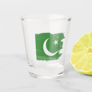 Vaso De Chupito Ataque de pincel de bandera de Pakistán, bandera n