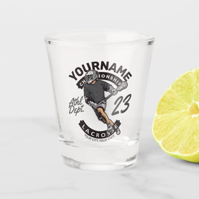 Vaso De Chupito Ataque personalizado al equipo deportivo del jugad (Anverso)