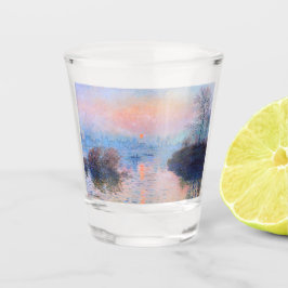 Vaso De Chupito Atardecer en el Sena Claude Monet
