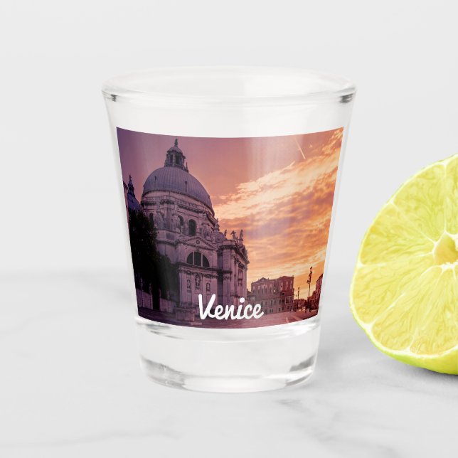 Vaso De Chupito Atardecer sobre la Basílica de Venecia (Anverso)