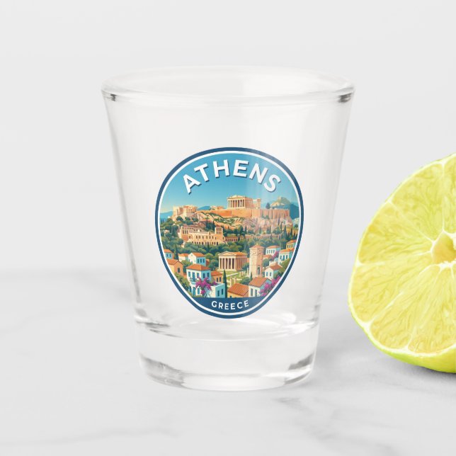Vaso De Chupito Atenas Grecia (Anverso)