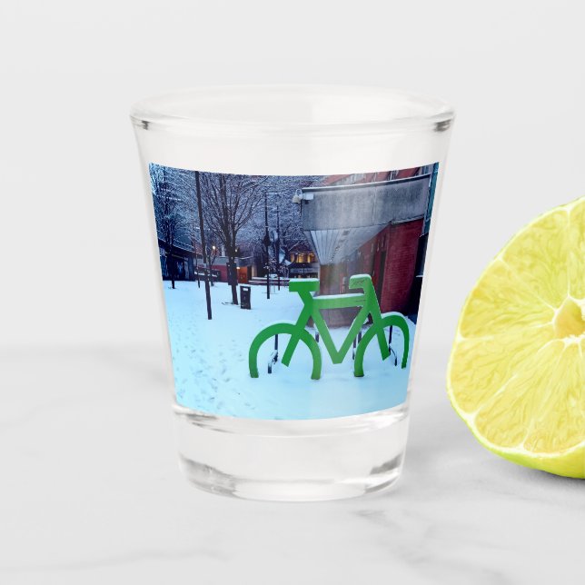 Vaso De Chupito Atrapado en la nieve (Anverso)