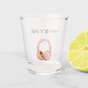 Vaso De Chupito Auriculares rosados Escucha la música