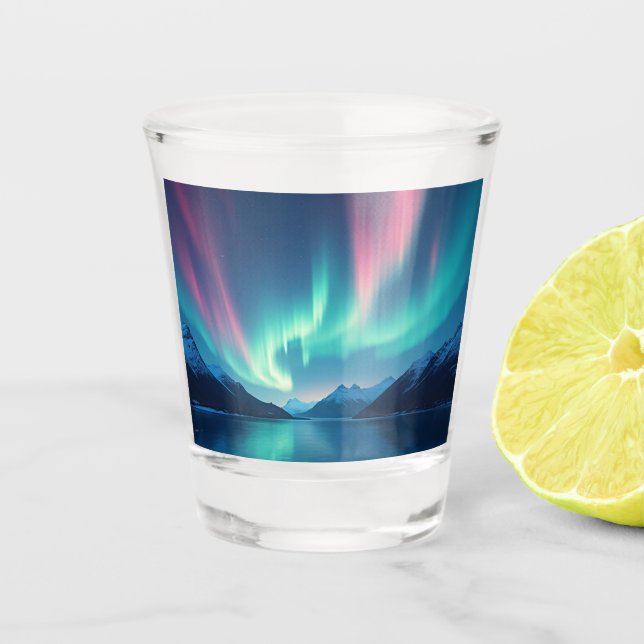 Vaso De Chupito Aurora islandesa (Anverso)