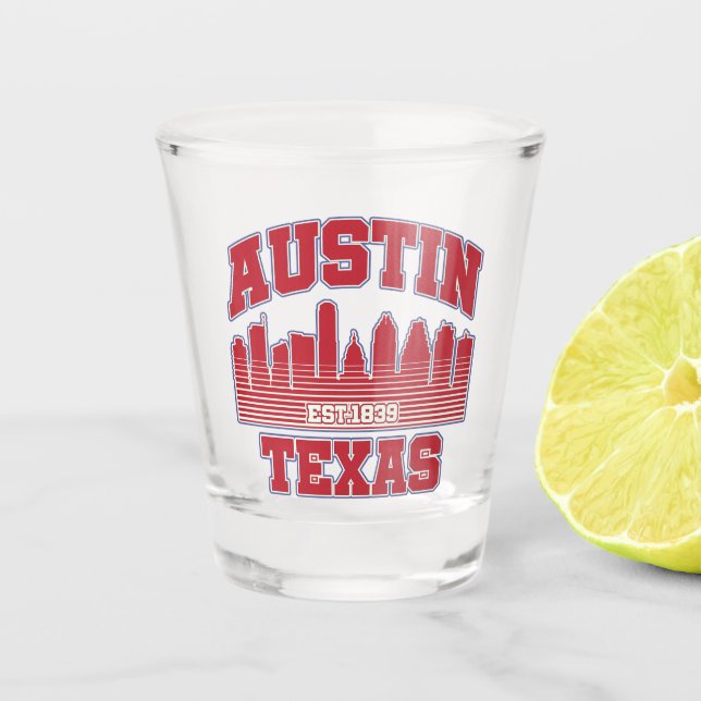 Vaso De Chupito Austin, Texas (Anverso)