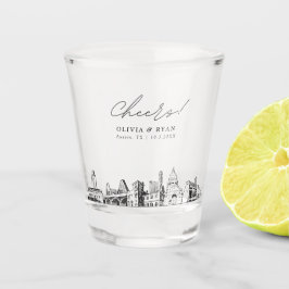 Vaso De Chupito Austin Wedding Favor de Salud Personalizada