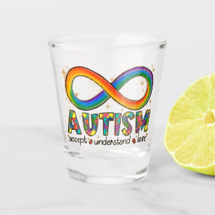 Vaso De Chupito Autism Awareness Accept, Love, Understanding