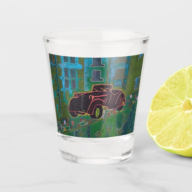 Vaso De Chupito Auto negro (Anverso)