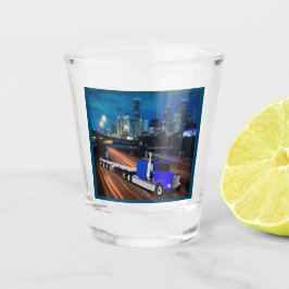 Vaso De Chupito Autopista 18 Wheeler Truck On Highway con el Skyli