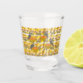 Vaso De Chupito Autumn Pumpkin Pattern Shot Glass Party Favor