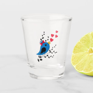 Vaso De Chupito Ave azul