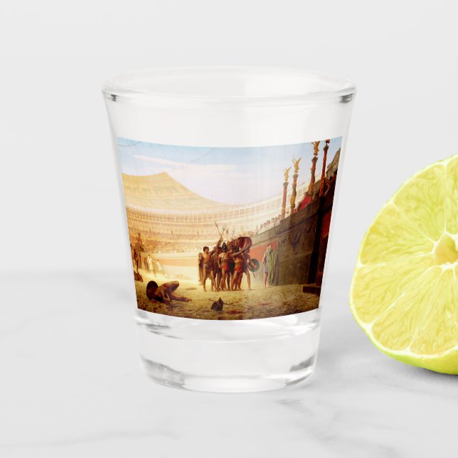 Vaso De Chupito Ave César de Jean-Léon Gérôme (Anverso)