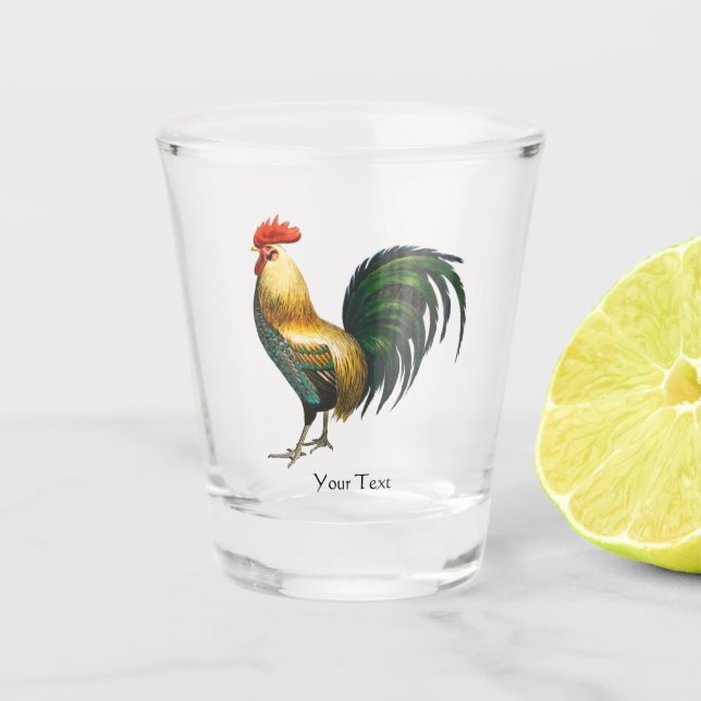 Vaso De Chupito Ave tradicional de estilo rústico (Anverso)