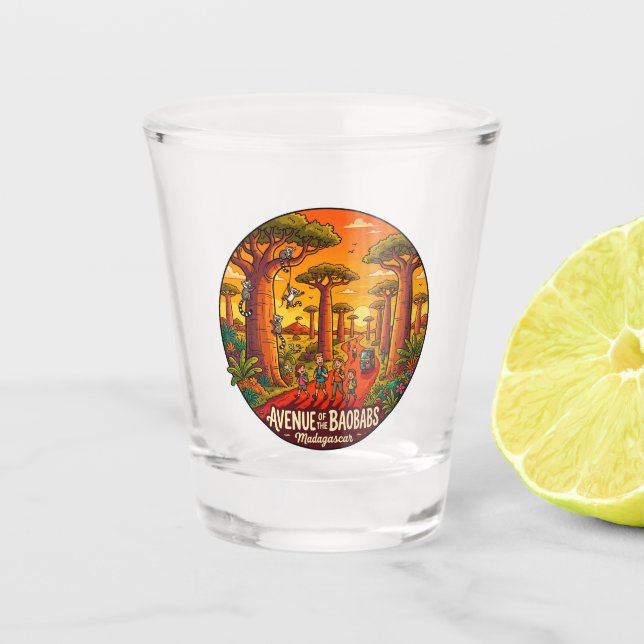 Vaso De Chupito Avenida de los Baobabs Madagascar (Anverso)