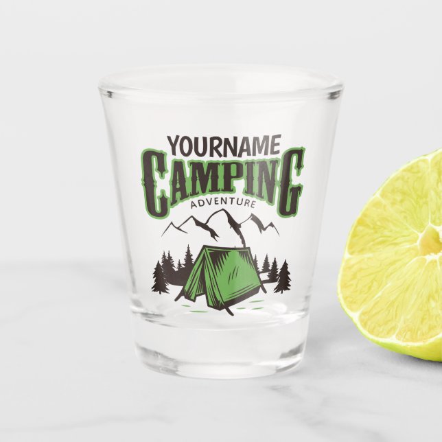 Vaso De Chupito Aventura personalizada de camping en campamento fa