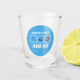 Vaso De Chupito Aventuras por delante - Vidrio de tiro