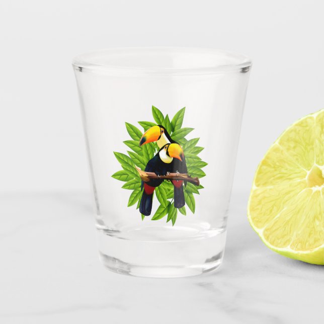 Vaso De Chupito Aves Exóticas (Anverso)