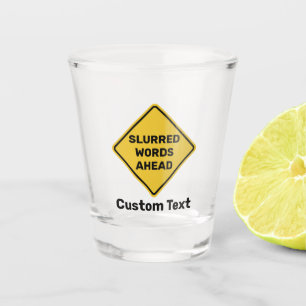 Vaso De Chupito Aviso personalizado Rótulo de diamantes