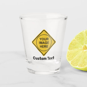 Vaso De Chupito Aviso personalizado Rótulo de diamantes