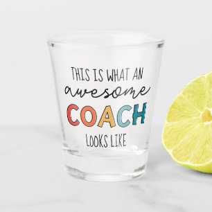Vaso De Chupito Awesome Coach   Mejor entrenador de todos los tiem