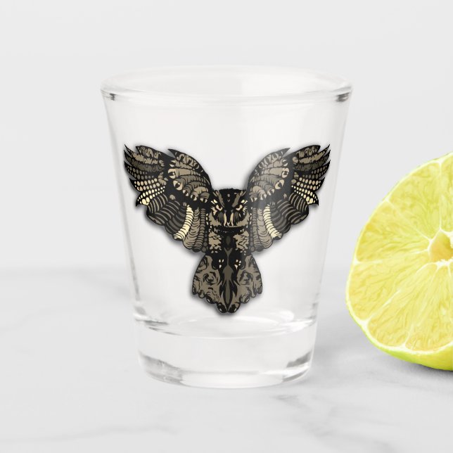 Vaso De Chupito Awesome Rustic Owl (Anverso)