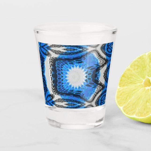 Vaso De Chupito Azul atómico (Anverso)