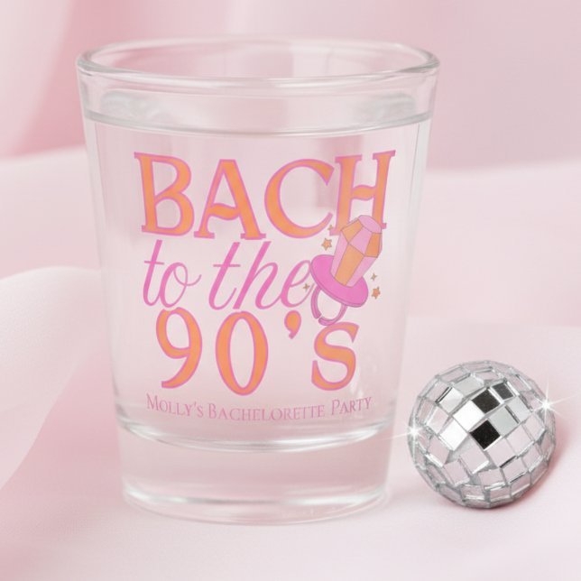 Vaso De Chupito Bach to the 90s - Diseño de Fiesta de Bachelorette (Bring the ultimate throwback energy with this playful “Bach to the 90s” design!)