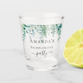 Vaso De Chupito Bachelorette eucalipto verde helechos de bosque