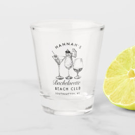 Vaso De Chupito Bachelorette Moderna Retro Fiesta Fin de Semana Vi