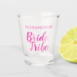 Vaso De Chupito Bachelorette Party Bride se llama Hot Pink