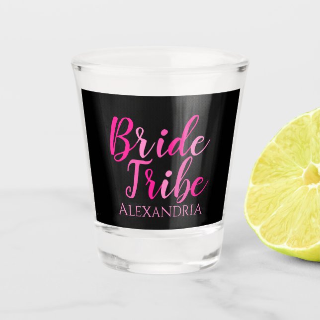 Vaso De Chupito Bachelorette Party Hot Pink Black (Anverso)