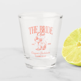 Vaso De Chupito Bachelorette Retro Naranja de cócteles Novia