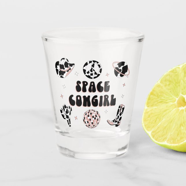 Vaso De Chupito Bachelorette Space Cowgirl Shot Glass (Anverso)
