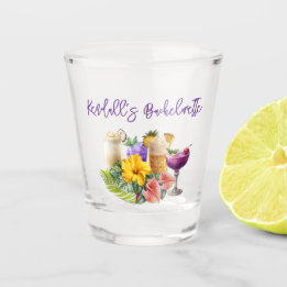 Vaso De Chupito Bachelorette Tropical Personalizada Glass Shot